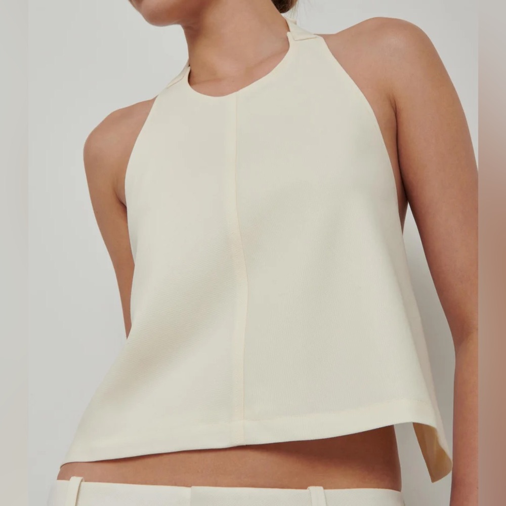 Wardrobe nyc ivory halter top